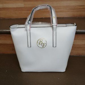 Ladies Tote Bag Imported PU Leather with Long Adjustable Straps White Color NEW